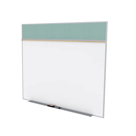 Ghent Combo Whiteboard/Bulletin, Mag Por/Vnyl, Styl A, 5 ft H x 6 ft W, Stone SPC56A-V-199